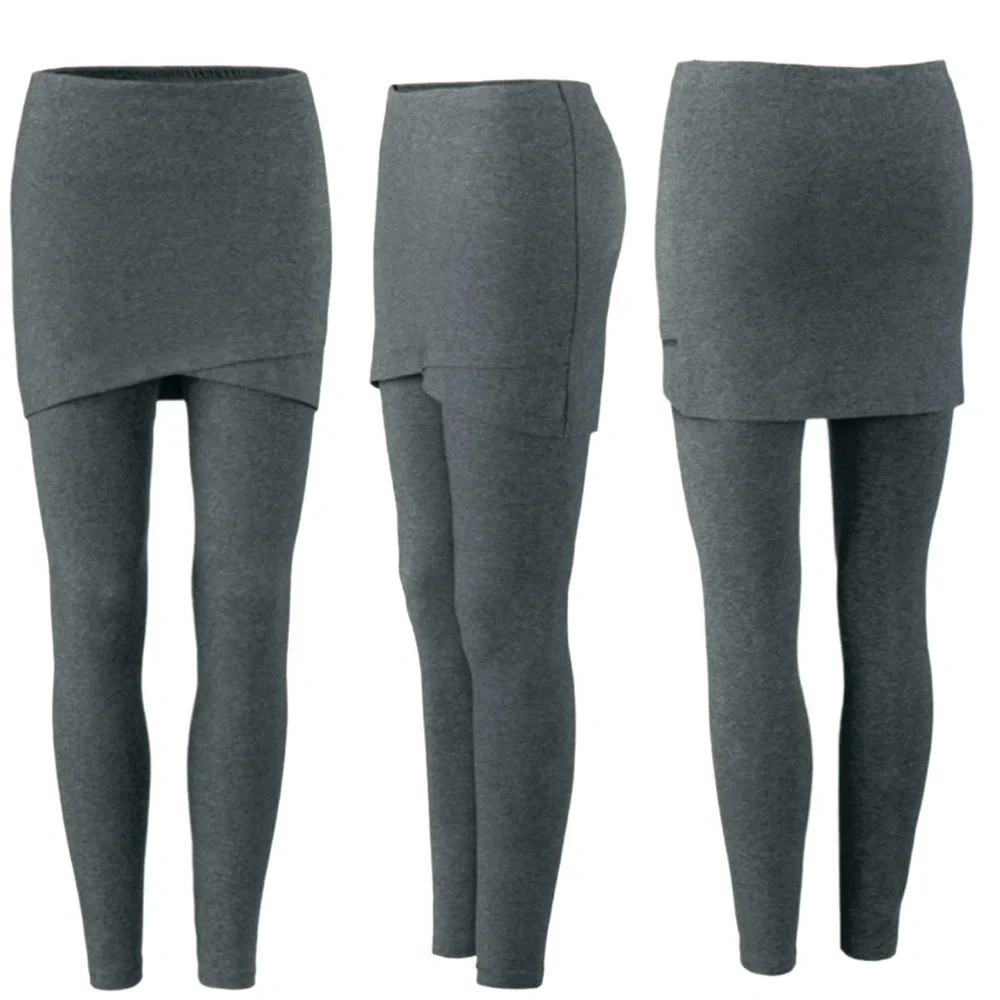 Cabi M'Leggings Crossover Skirt Leggings Heather Gray Size Small Style 5318
